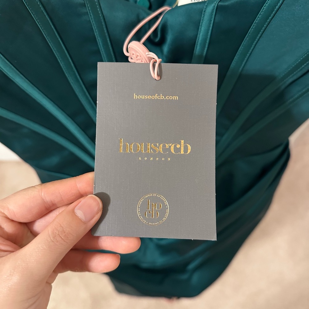 House of CB Emerald Strapless Dress - Picture 8 of 9